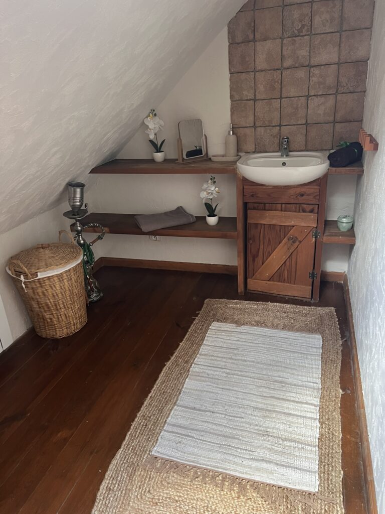 Łazienka z WC i umywalką